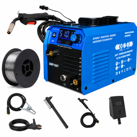 Gradina - Aparat de sudura tip Invertor cu sarma 510A, MMA/MIG/MAG SARMA INCLUSA  afisaj digital, ventilat, URAL MASH IGBT TEHNOLOGY ULTRA HYBRID POWER