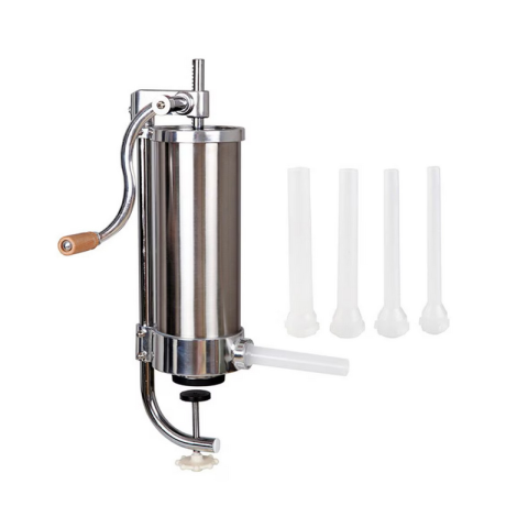 Accesorii bucatarie - Aparat de umplut Carnati Vertical din Inox 4 kg, 6 palnii incluse (10 mm, 17 mm, 21 mm, 25 mm si 29 mm) PROFESIONAL