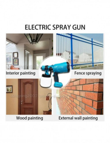 Aparat Profesional De Vopsit Și Zugrăvit LEIHMANN, Electric, Cu Rezervor De Vopsea, 800 ml si 2 Acumulatori, 36V, Portabil [7]