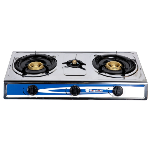 Accesorii bucatarie - Aragaz cu 3 ochiuri inox, cu alimentare GPL