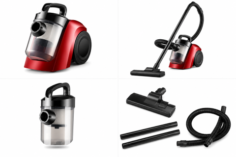 Electrocasnice & Electronice - Aspirator Compact Cyclone 1300W, Recipient 2L, Putere Mare de Aspirare, Fără Sac, Ușor de Întreținut