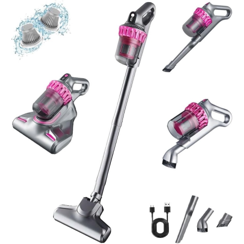 Aspirator Vertical Fără Fir 4 în 1 HB-807, Reîncărcabil, Aspirator de Mână, Filtru HEPA, Multiple Accesorii [1]
