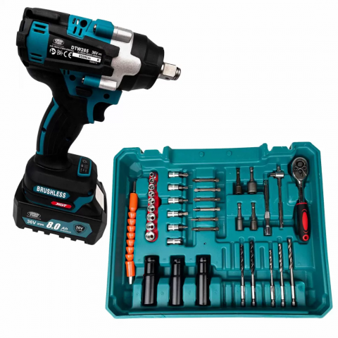 Bormasina cu Impact 48V, Cu 2 Acumulatori, 3500 RPM valiza accesorii [0]