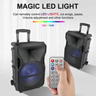 Boxa difuzor Bluetooth Karaoke Microfon cu iluminare LED RGB Difuzor cu bass mare Funcționare cu baterie Radio pe acumulator [7]