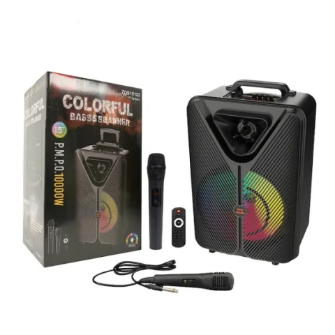 Boxă Portabilă Bluetooth Sing-e ZQS15123, 40 cm, 40W, RGB, Microfon și Telecomandă [8]