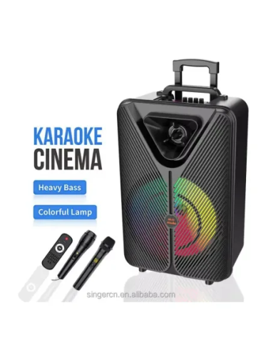 Boxă Portabilă Bluetooth Sing-e ZQS15123, 40 cm, 40W, RGB, Microfon și Telecomandă [6]