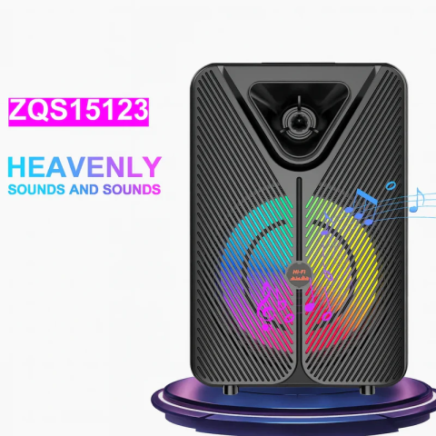 Boxă Portabilă Bluetooth Sing-e ZQS15123, 40 cm, 40W, RGB, Microfon și Telecomandă [4]