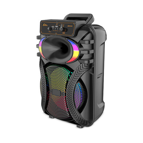 Boxa portabila karaoke ZQS10101, 2 microfoane, 90W PMPO, LED RGB [5]