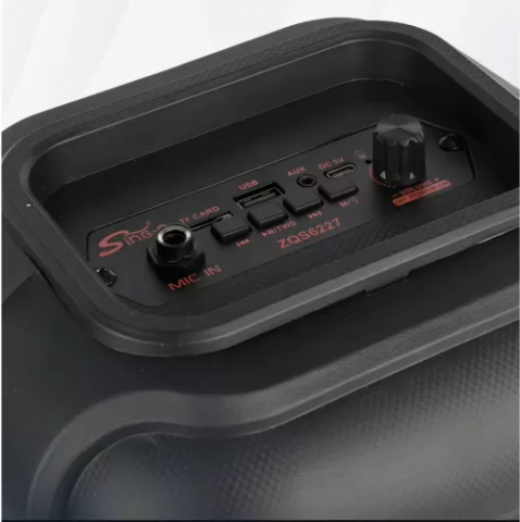 Boxa portabila cu microfon ZQS6227 60W PMPO BT/FM/USB/TWS RGB