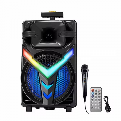 TV, Audio-Video & Foto - Boxa portabila, troller, ZQS-8158 , Bluetooth, Difuzor 8" Inch, 3000 mAh, 20W PMPO, Subwoofer Super Bass, Microfon, Telecomanda