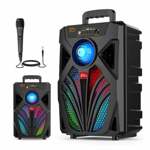 TV, Audio-Video & Foto - Difuzor Bluetooth portabil de 8" 3000 mah  Subwoofer Sistem de sunet bas puternic Mic de petrecere