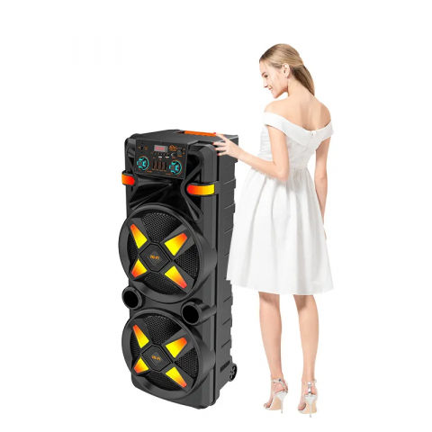 Divertisment - boxa super puternica 98cmx42cm 400W P.M.P.O 12-inch*2 cu bass profesional fără fir pentru petrecere cu lumini colorate - Excellence