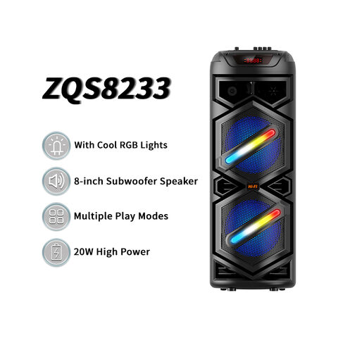 Boxa wireless, bass puternic, 83cm, amplificator sunet, Bluetooth, microfon, telecomanda, card, stick si AUX [3]