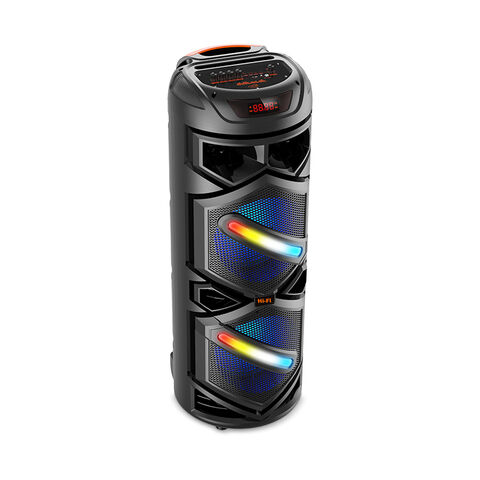 Boxa wireless, bass puternic, 83cm, amplificator sunet, Bluetooth, microfon, telecomanda, card, stick si AUX [4]