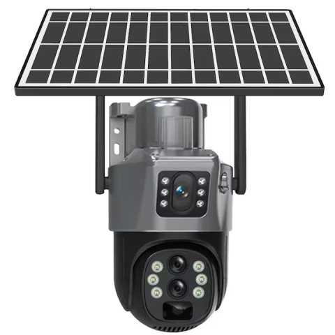 Sisteme de supraveghere si securitate - Camera de Supraveghere Solara Wi-Fi 6MP (3MP+3MP), Dual Lens, Panou Solar, Rotire 360°, Zoom 10X, Detectare Miscare, Vedere Nocturna, Audio Bidirectional