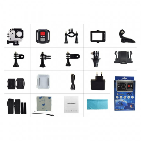 Camera Video Sport ActionCam R12H 4K @30fps Cu Telecomanda 2.4G [2]