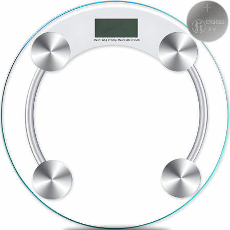 Îngrijire personală & Cosmetice - Cantar de baie electronic din sticla 180 kg LCD