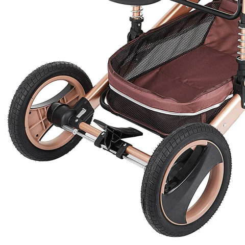 Carucior Copii 2 in 1 Transformabil Landou-Sport, 0-36 Luni, Sezut Reversibil, Suspensii, Roti Cauciuc, Cadru Aluminiu, Maner Reglabil [5]