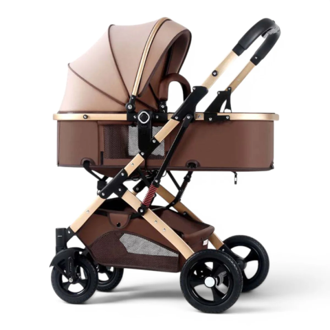 Lumea copiilor - Carucior Copii 2 in 1 Transformabil Landou-Sport, 0-36 Luni, Sezut Reversibil, Suspensii, Roti Cauciuc, Cadru Aluminiu, Maner Reglabil