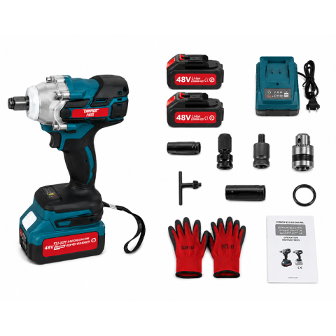 Truse, Scule de mana si unelte - Cheie de Impact CAMPION PROFESSIONAL CMP1851, 2 Acumulatori 48V/10Ah, Motor Brushless, 1850Nm, Mandrină 1/2", Accesorii și Valiză