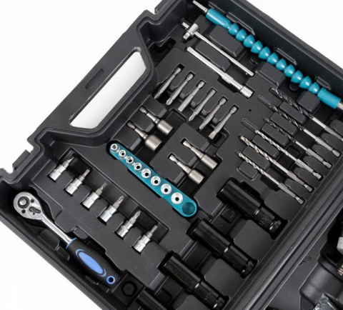 Cheie de Impact- Masina de Insurubat German , 550Nm, 40 de Accesorii, 2 Acumulatori 48V si Valiza Inclusa [1]