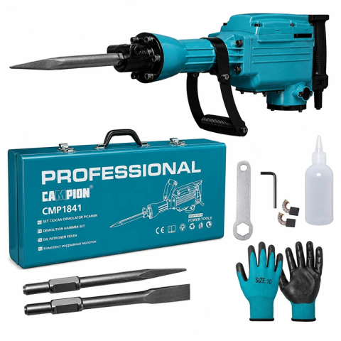 Truse, Scule de mana si unelte - Ciocan demolator picamer Campion PRO Professional 3500W, 60J, SDS-HEX 65 mm, 1800 lovituri/minut, maner anti-vibratii, pentru beton si demolari grele