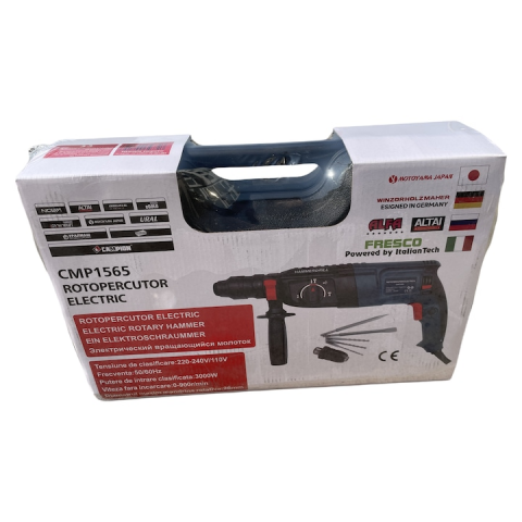 Ciocan Rotopercutor Profesional CAMPION®, 3000 W, 3 J, 30mm, 1200 Rpm, mandrina de rezerva, 5 accesorii si valiza pentru transport [4]