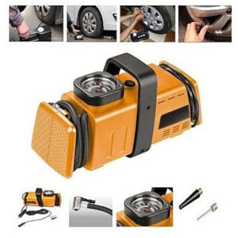 Compresor Auto Dual Power 12V / 220V, 200 PSI, 10 Bar, 20L/min, Manometru Integrat, pentru Autoturisme, Motociclete și Biciclete [4]