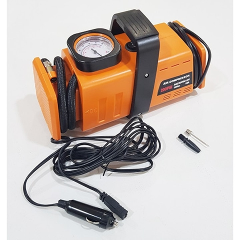 Compresor Auto Dual Power 12V / 220V, 200 PSI, 10 Bar, 20L/min, Manometru Integrat, pentru Autoturisme, Motociclete și Biciclete [3]