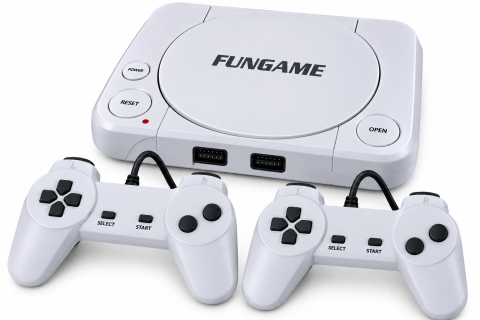 Gaming & Jucării - Consola Retro FUNGAME New Slim FS1 cu 2 Controllere, Jocuri Clasice, Plug & Play, Conectare TV