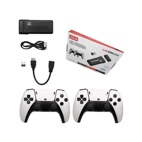 Consola tip Stick cu jocuri retro, 20.000 de Jocuri Video, 9 Emulatoare, 64 GB, 2xControler Wireless 2.4GHz 4K Ultra [2]