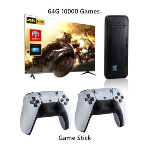 TV, Audio-Video & Foto - Consola tip Stick cu jocuri retro, 20.000 de Jocuri Video, 9 Emulatoare, 64 GB, 2xControler Wireless 2.4GHz 4K Ultra