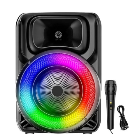 Electrocasnice & Electronice - Boxa portabila cu microfon ZQS8147, 45W PMPO, BT/FM/USB/AUX, RGB
