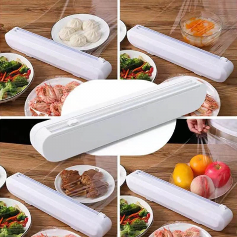 Dispenser folie alimentara Hârtie Cutter Film Suport Role Bucătărie cu lama de taiere [5]