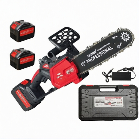 Gradina - Drujba electrica 8AH, 48V, 300mm, 2 acumulatori, brushless, ungere automata, 2400w, Motor fara perii