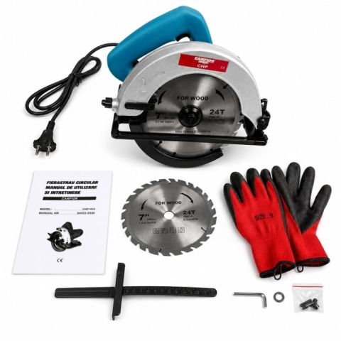 Truse, Scule de mana si unelte - Fierăstrău Circular Electric CAMPION PROFESSIONAL CMP1833, 3000W, Disc 185 mm, 5000 RPM, Tăiere 65 mm, Ghidaj Paralel și Accesorii