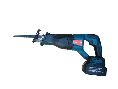 Truse, Scule de mana si unelte - Fierăstrău Sabie cu Acumulator CAMPION PROFESSIONAL CMP1729, 48V, 2 Acumulatori, 4 Pânze, Încărcător, Mănuși și Valiză
