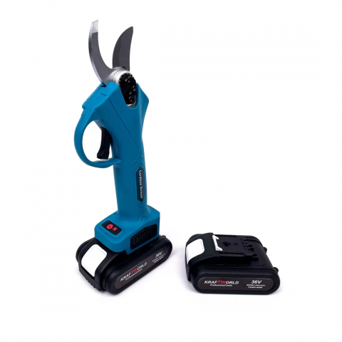 Foarfeca de gradina cu 2 acumulatori pentru vita de vie si crengi, 36V, albastru [1]