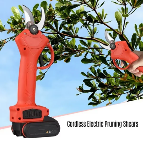 Foarfeca Electrica Pomi pentru Gradinarit 48V, 2 Baterii, 2 Lame din Otel Carbon, ideala pentru Vita de Vie si Crengi [2]