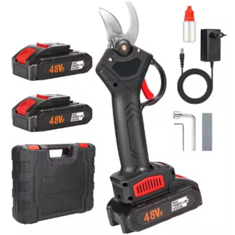 Gradina - Foarfeca Profesionala Electrica cu 2 Acumulatori 48V, Putere 600W, valiza transport si accesorii