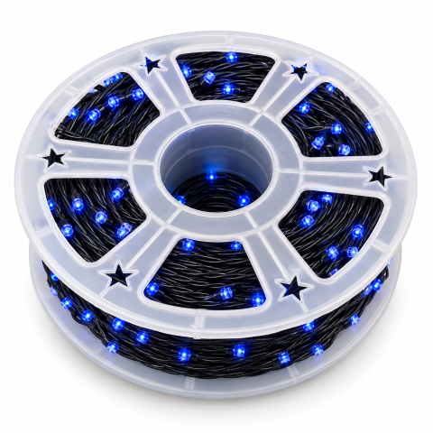 Instalatii luminoase, Brazi Artificiali de Craciun - Instalație LED pe rolă, 100 m, 480 LED-uri, lumină albastră