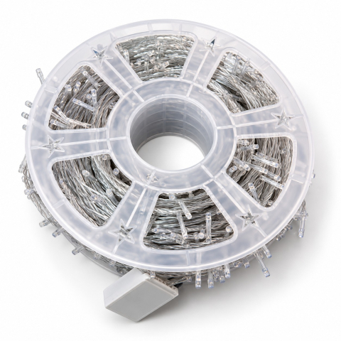 Instalatii luminoase, Brazi Artificiali de Craciun - Instalație LED pe rolă, 100 m, 800 LED-uri, lumină albastră