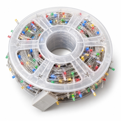 Instalatii luminoase, Brazi Artificiali de Craciun - Instalație LED pe rolă, 100 m, 800 LED-uri, lumină multicoloră