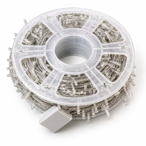 Instalatii luminoase, Brazi Artificiali de Craciun - Instalație LED pe rolă, 50 m, 240 LED-uri, lumină alb cald