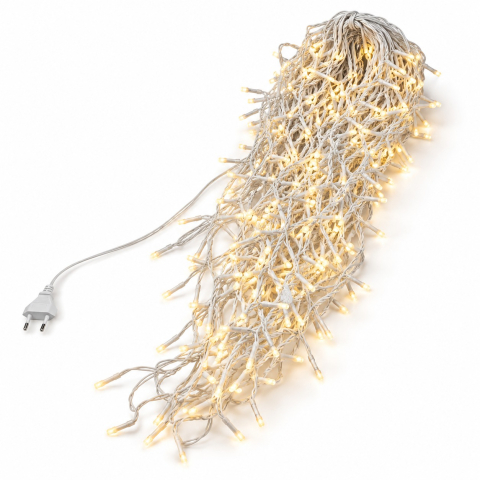Instalatii luminoase, Brazi Artificiali de Craciun - Instalație luminoasă tip țurțuri, 3,5 m, 96 LED-uri, lumină alb cald