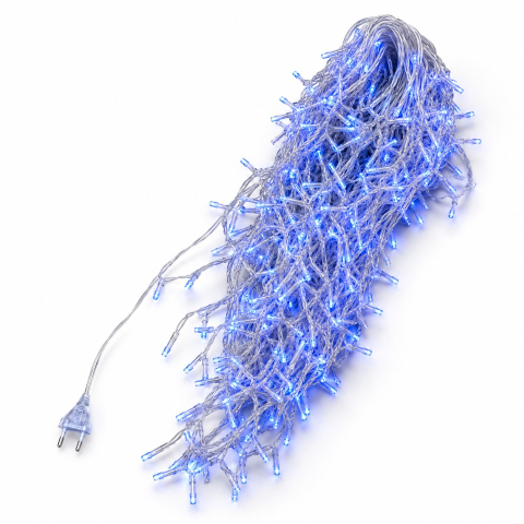 Instalatii luminoase, Brazi Artificiali de Craciun - Instalație luminoasă tip țurțuri, 3,5 m, 96 LED-uri, lumină albastră