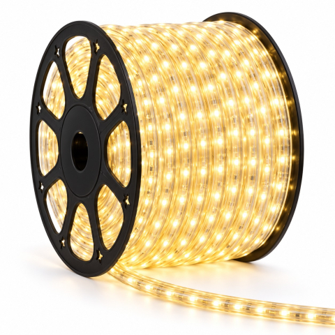 Instalatii luminoase, Brazi Artificiali de Craciun - Instalație tip furtun luminos LED, 100 m, alb cald