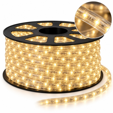 Instalație tip furtun luminos LED, 100 m, alb cald [1]