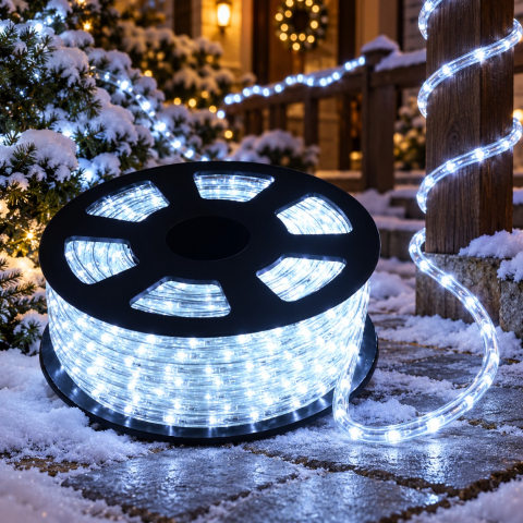 Instalație tip furtun luminos LED, 100 m, alb rece [1]