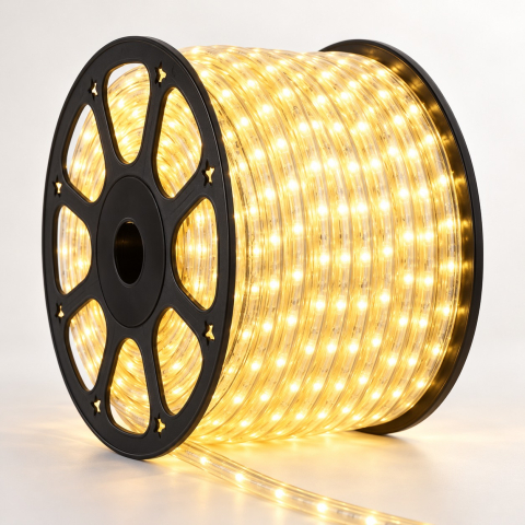 Instalatii luminoase, Brazi Artificiali de Craciun - Instalație tip furtun luminos LED, 50 m, alb cald